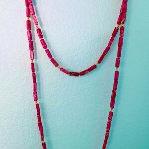 Genuine Pink Agate Layering Necklace 💖🧚🏼‍♀️💫